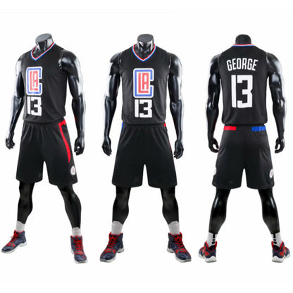 Kids Adults Basketball Jersey GEORGE No.13 Basketball Uniform Including Top and Shorts