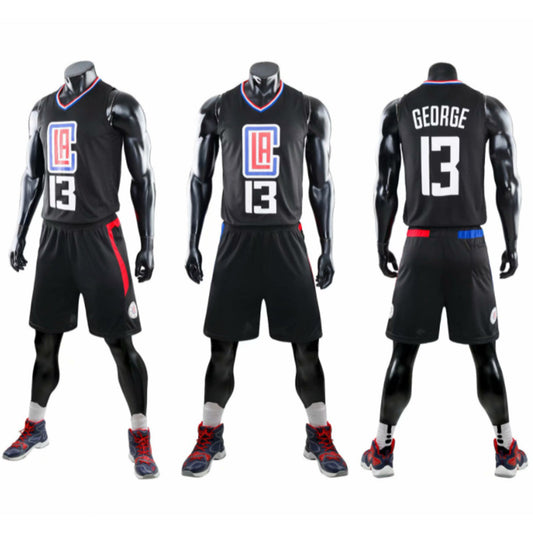 Kids Adults Basketball Jersey GEORGE No.13 Basketball Uniform Including Top and Shorts