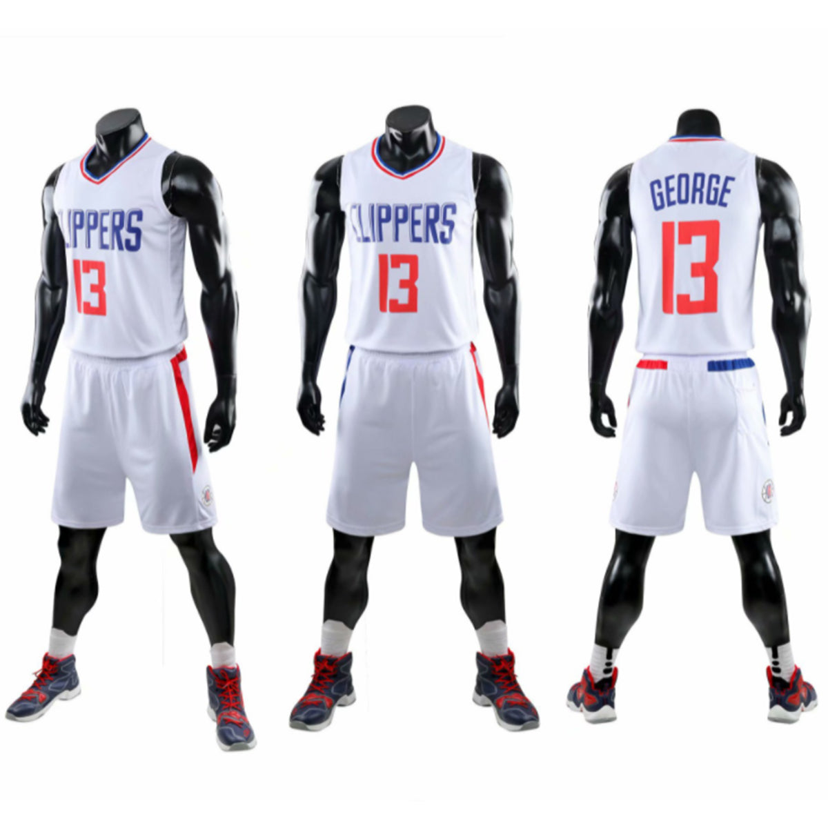 Kids Adults Basketball Jersey GEORGE No.13 Basketball Uniform Including Top and Shorts