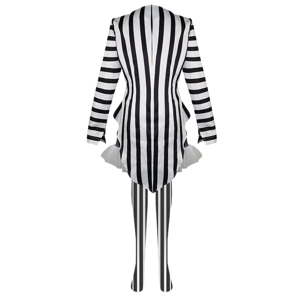 Women‘s Betelgeuse Costume Lydia Deetz Black and White Striped Suit for Halloween Carnival