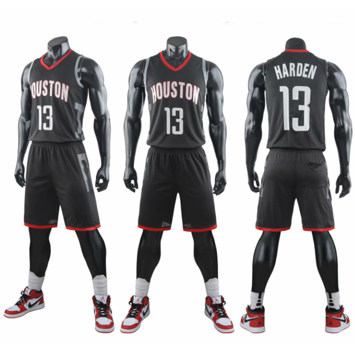 HARDEN #13 Basketball Jersey Kids and Adult Basketball Uniform w/ Top and Shorts