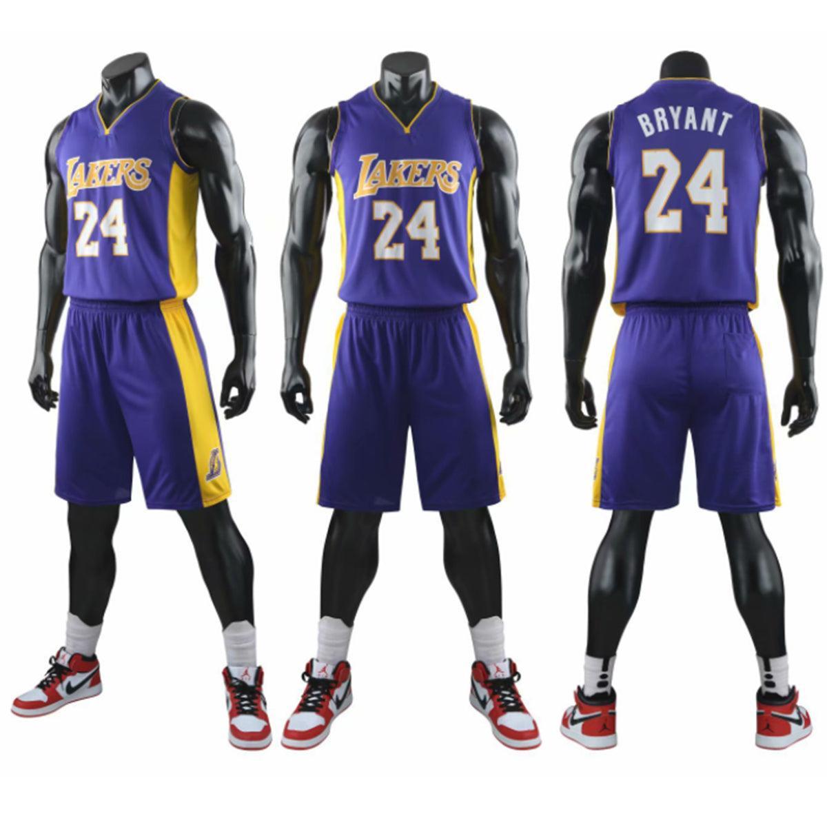 Kids and Adults KOBE #24 Basketball Jersey Star-matched Uniform Shirts and Shorts