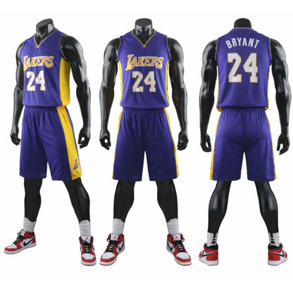 Kids and Adults KOBE #24 Basketball Jersey Star-matched Uniform Shirts and Shorts