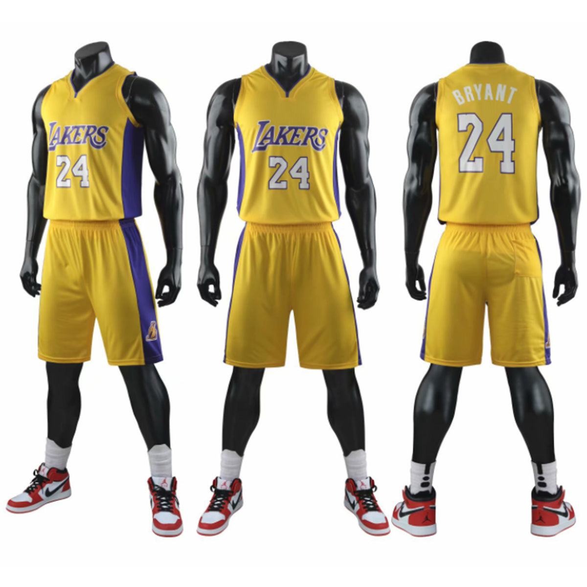 Kids and Adults KOBE #24 Basketball Jersey Star-matched Uniform Shirts and Shorts