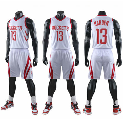 HARDEN #13 Basketball Jersey Kids and Adult Basketball Uniform w/ Top and Shorts