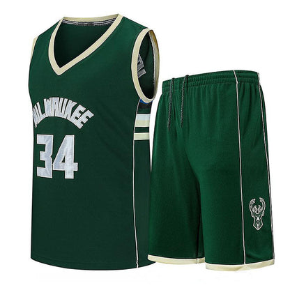 Kids and Adults ANTETOKOUNMPO 34 Jersey Basketball Uniform Fantanstic Vest and Shorts