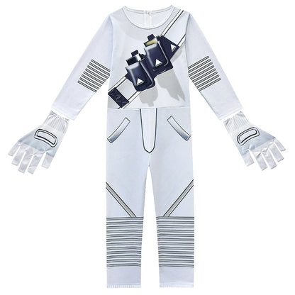 Kids DJ Marshmallow Costume DJ Rock Jumpsuit with LED Helmet and Gloves