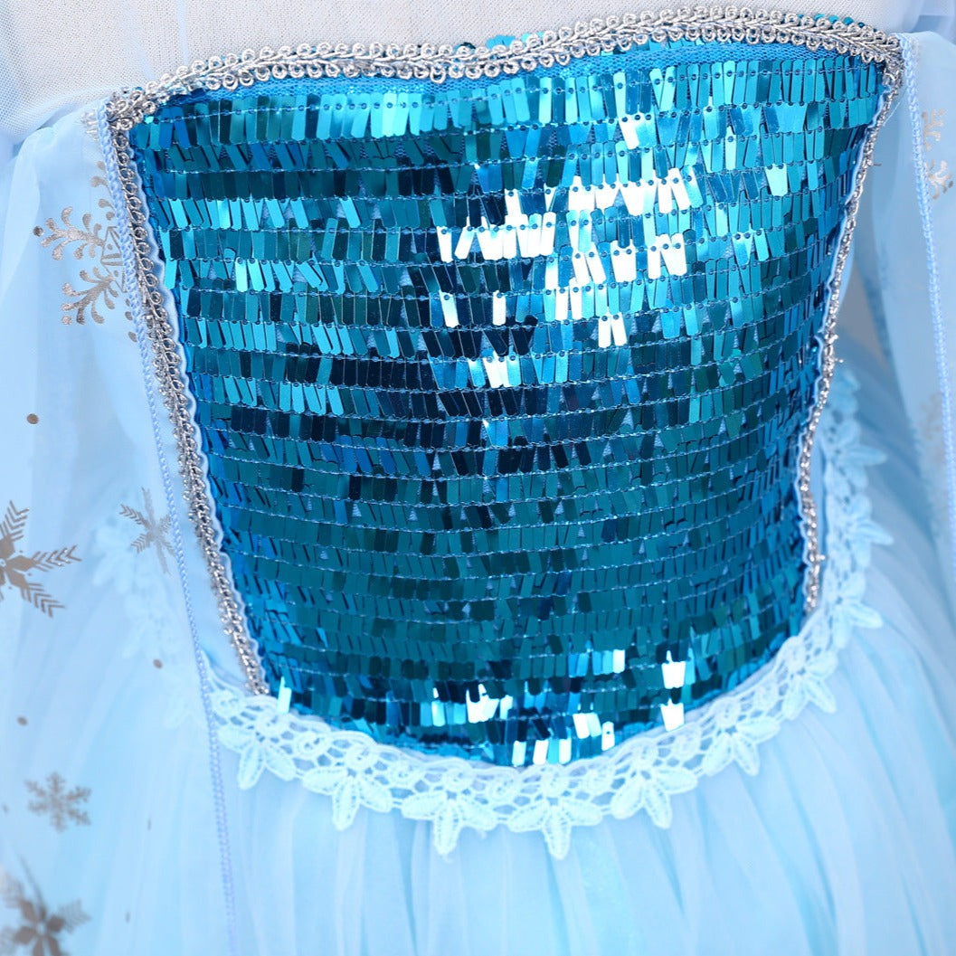 Light Up Dress For Elsa Girls Princess Dress Snow Queen Birthday Dress Party Dress