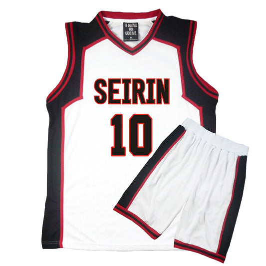 Kuroko's Basketball Jersey SEIRIN School White Vest and Shorts Number 10 11 4 5 6 7 8 9