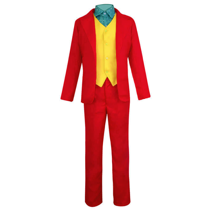 Joaquin Phoenix Joker Costume Arthur Fleck Cosplay Outfit Joker Red Uniform Full Set