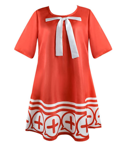 Anya Forger Red Dress Anime Cosplay Costume Anya Forger Dress with Headwear and Socks