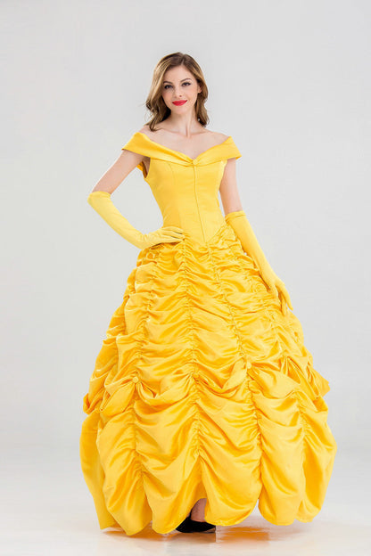 Deluxe Women Belle Dress Party Carnival Halloween Cosplay Costumes