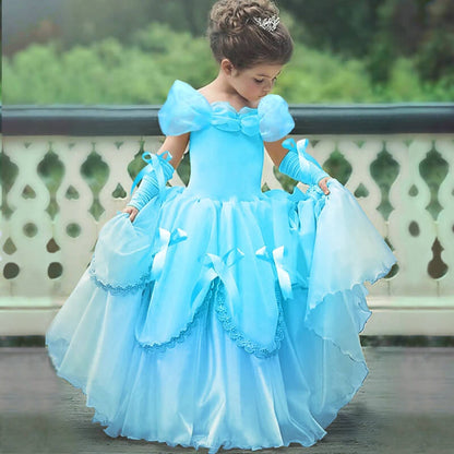 Princess Belle Dress Halloween Costume Party Ball Gown Dress