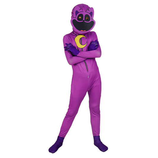 Catnap Costume Smiling Critters Cosplay Outfit Catnap Zentai and Mask Halloween Costume