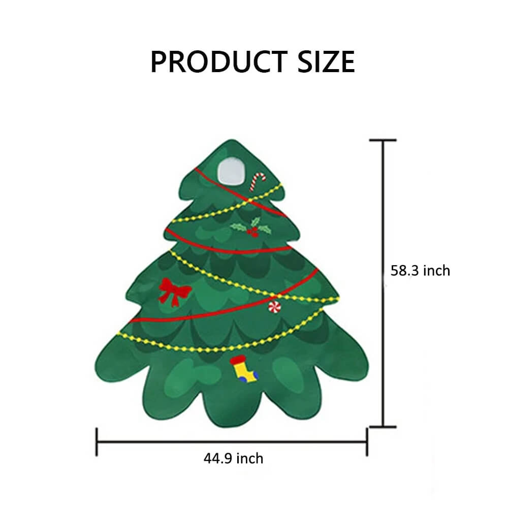 Christmas Tree Costume Funny Xmas Tree Dress for Adult Unisex Hooded Christmas Outfit