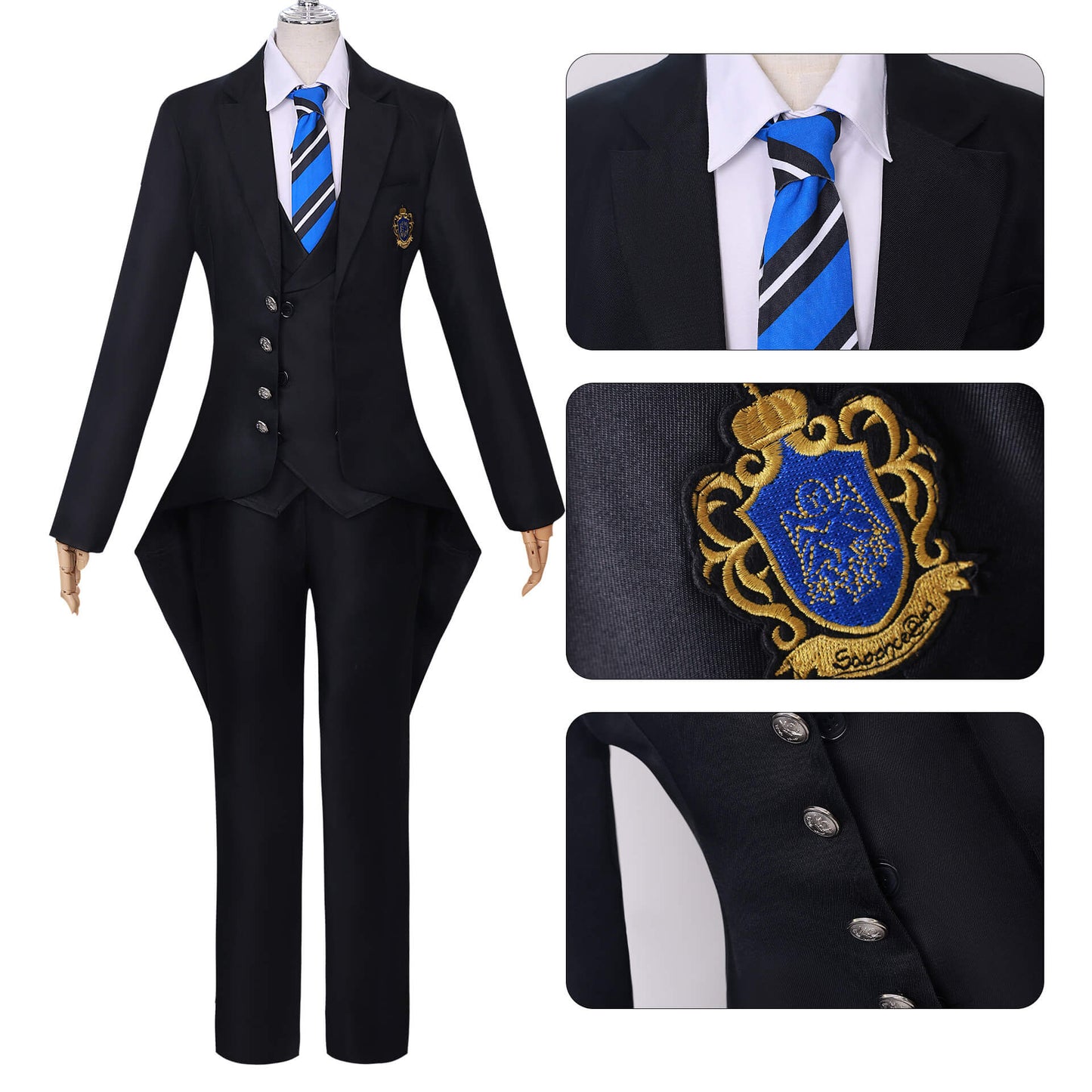 Adult Ciel Phantomhive Costume Black Uniform Suit Cosplay Outfit