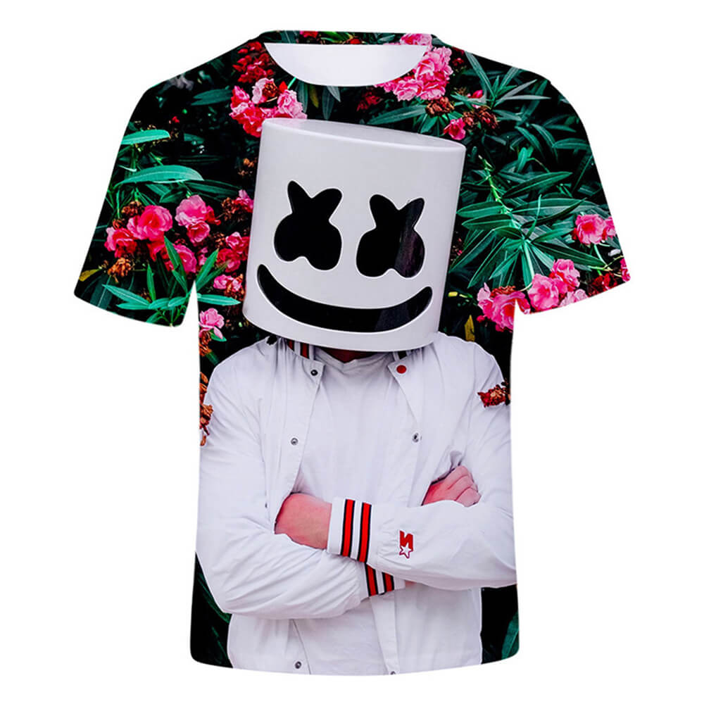 DJ Marshmallow T-shirt Pullover Short Sleeve Shirt For Kids and Adult