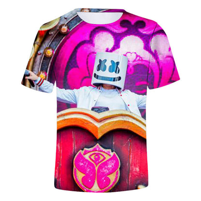 DJ Marshmallow T-shirt Pullover Short Sleeve Shirt For Kids and Adult