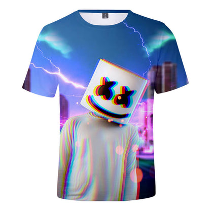 DJ Marshmallow T-shirt Pullover Short Sleeve Shirt For Kids and Adult