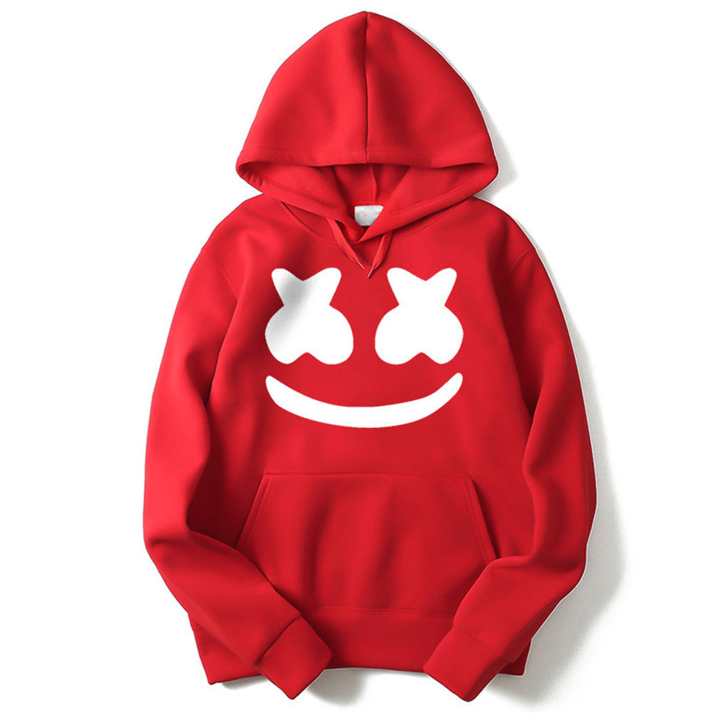 DJ Marshmallow Hoodie DJ Smiley Face Unisex Pullover Sweatshirt