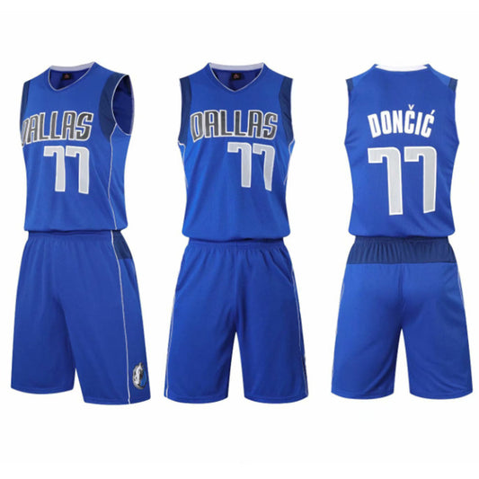 DONCIC #77 Kids and Adult Basketball Jersey Quick Drying Breathable Uniform