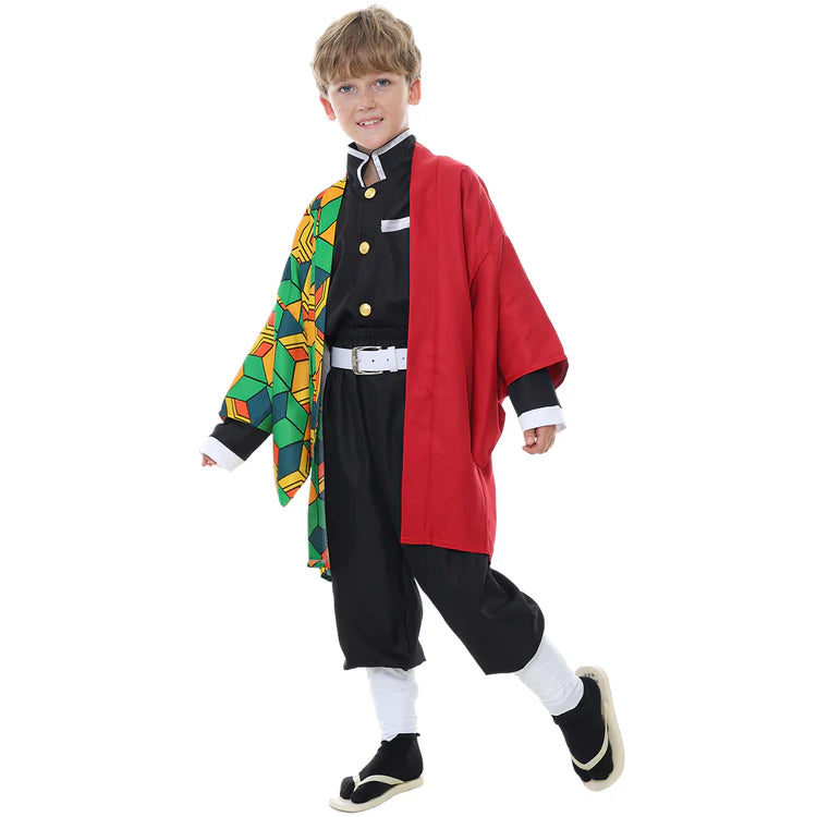 Giyuu Cosplay Costume Anime Halloween Giyuu Cosplay Outfit Full Set For Kids and Adult