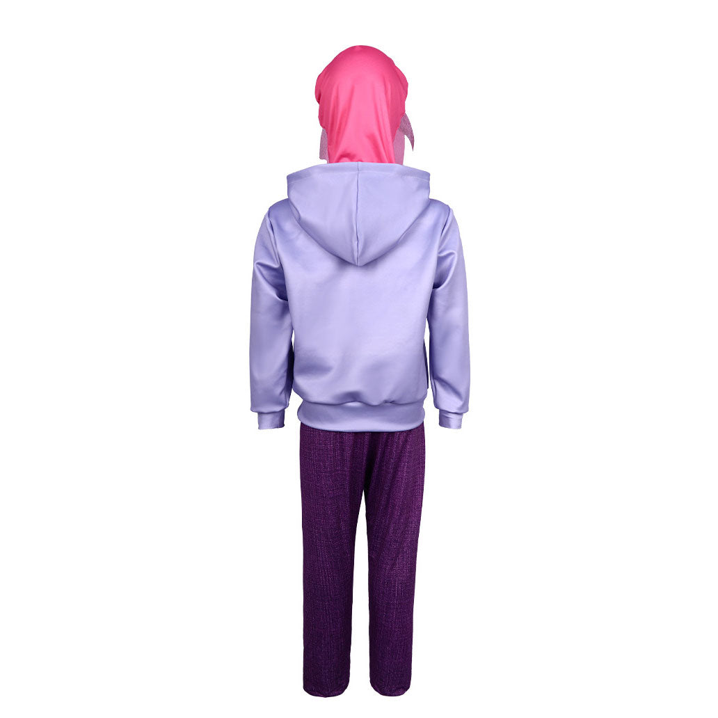 Inside Out 2 Embarrassment Costume New Emotion Embarrassment Hoodie Pants and Helmet for Halloween Cosplay