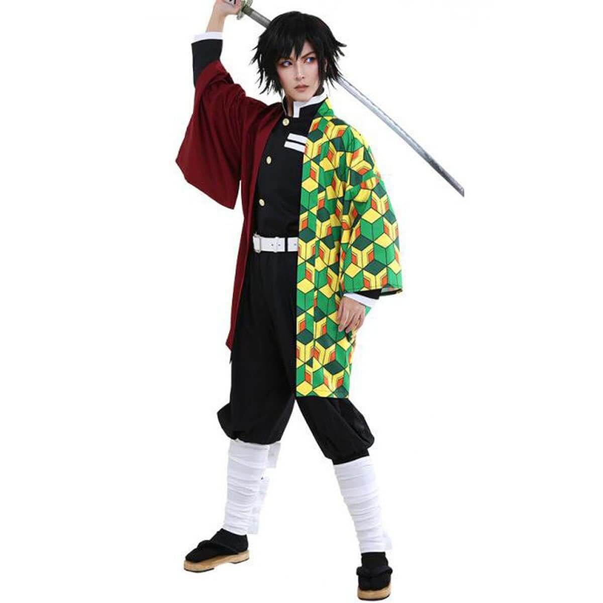 Giyuu Cosplay Costume Anime Halloween Giyuu Cosplay Outfit Full Set For Kids and Adult