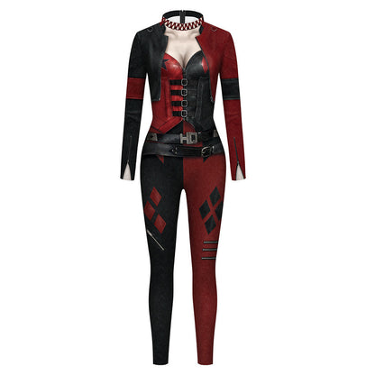 Harley Costume Women Harley Joker Jumpsuit Girls Sexy Halloween Cosplay Outfit