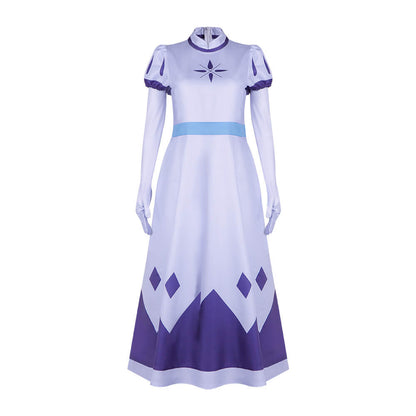 Hazbin Emily Cosplay Costume Seraphim Dress Outfit Halloween Angel Halo Wing Women Fancy Uniform