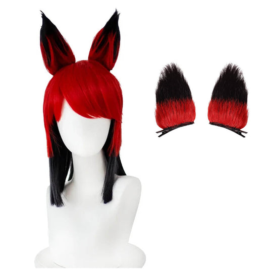 Alastor Cosplay Wig Hazbin Character Alastor Modeling Wig and Horns