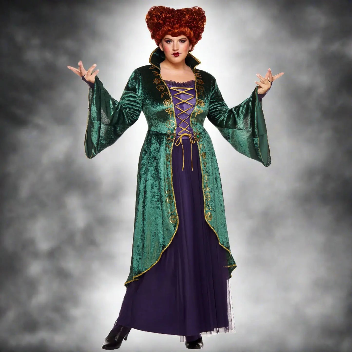 Winifred Sanderson Costume Halloween Witch Cosplay Dress Sanderson Sister Outfit