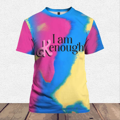 I Am Kenough Shirt Tie-Dye T-Shirt Movie Ryan Gosling Cosplay Shirt and Pants