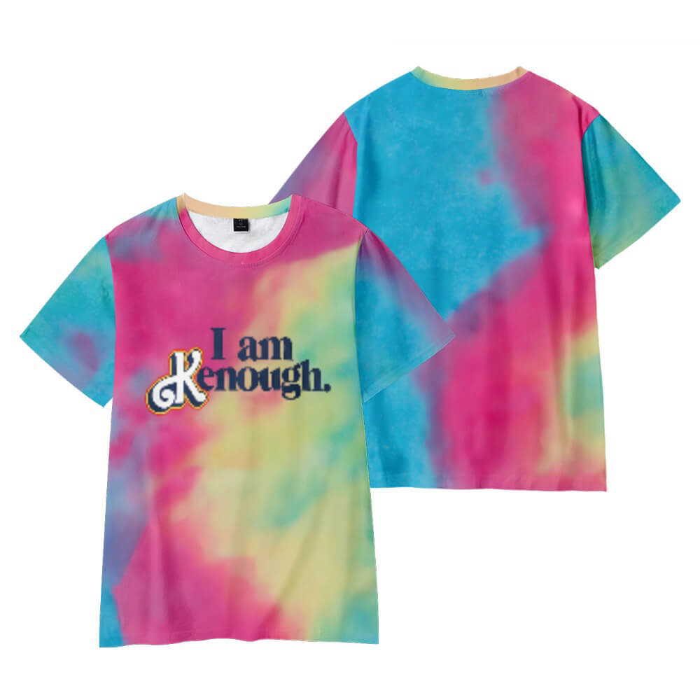 I Am Kenough Hoodie Tie-Dye Green Shirts Movie  Ryan Gosling Cosplay Daily Wear Top and Bottom