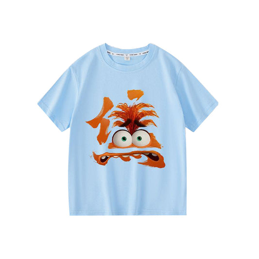 Inside Out 2 Anxiety Tshirt for Boys and Girls Emotion Anxiety Cosplay Shirt