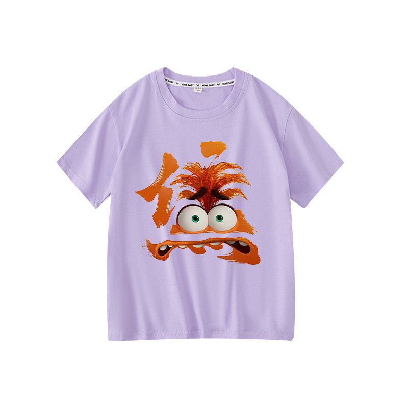 Inside Out 2 Anxiety Tshirt for Boys and Girls Emotion Anxiety Cosplay Shirt