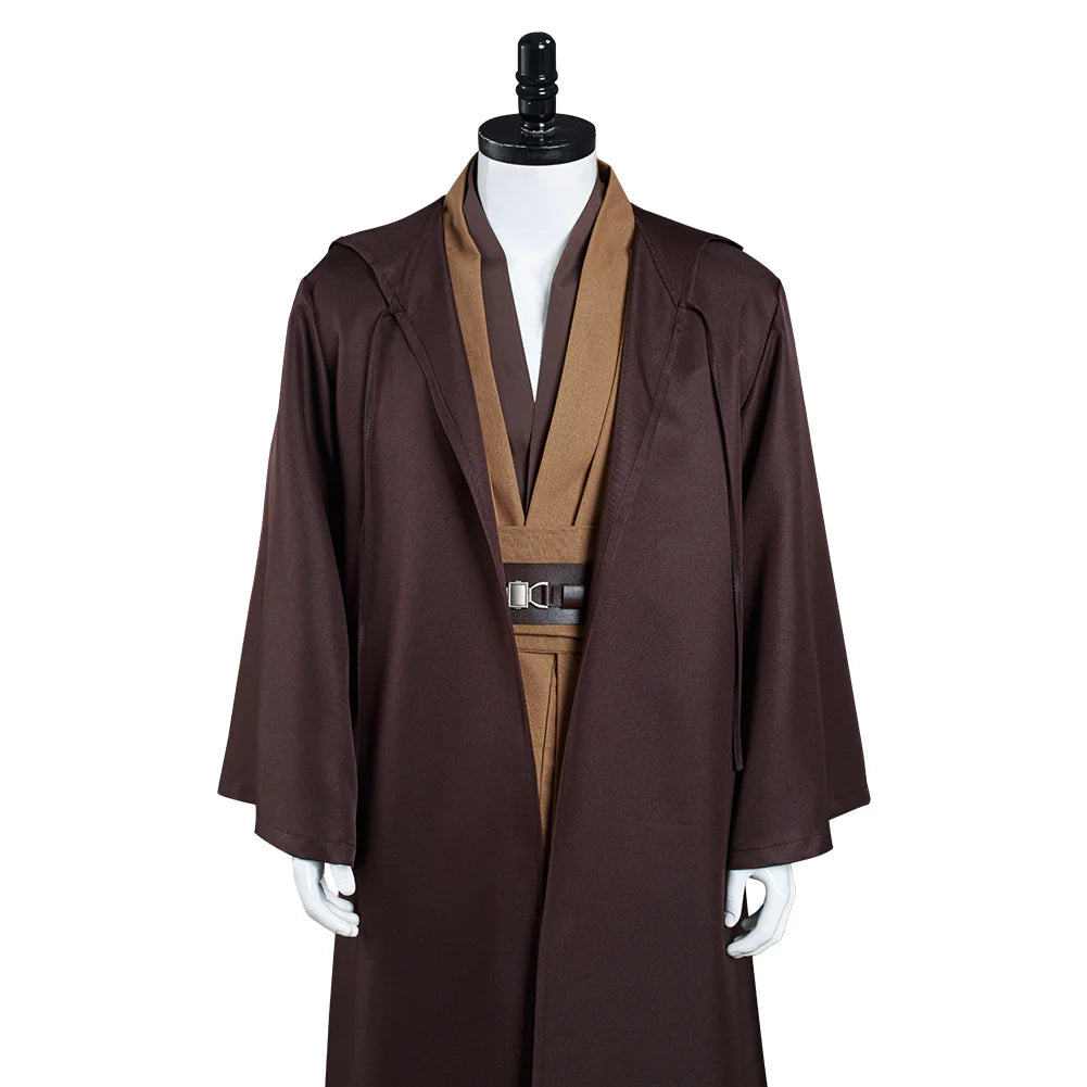 Obi Wan Costume Adult Jedi Tunic Hooded Robe Uniform Full Jedi Cosplay suit
