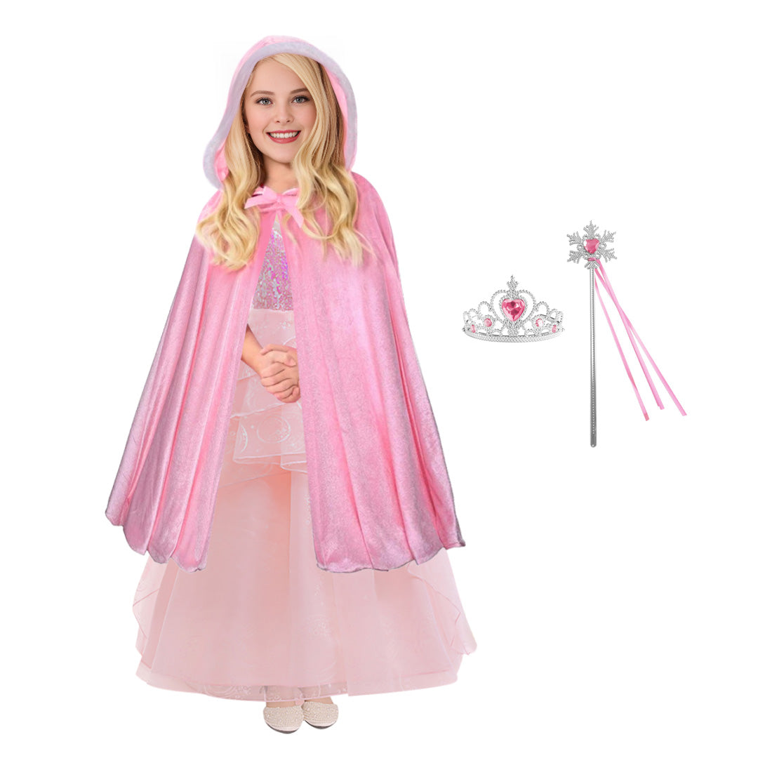 Girls Glinda Dress The Good Witch Pink Glinda Outfit Wicked Cosplay Costume 4-12 Years Old