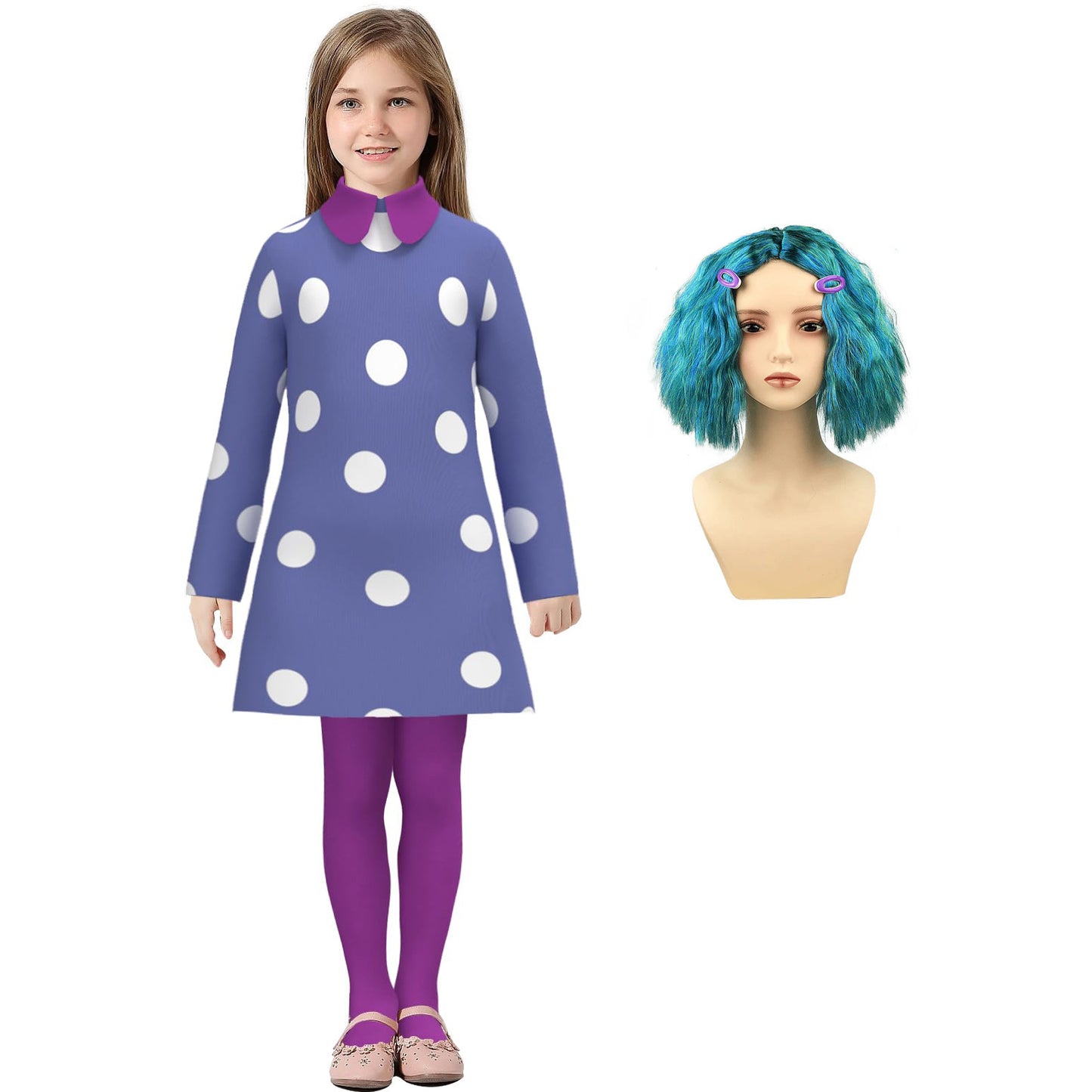 Kids Envy Costume Inside Out 2 Movie Emotion Envy Cosplay Outfit Halloween Costumes