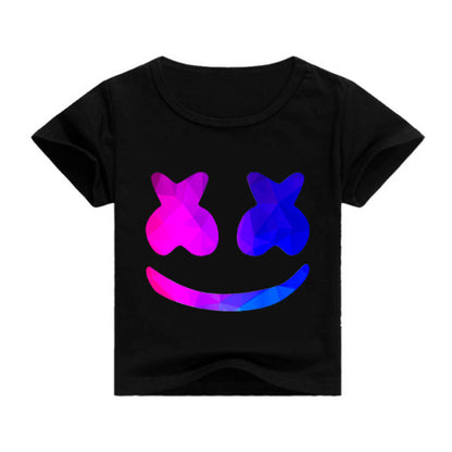 Kids Marshmallow T-shirt Pullover Short Sleeve Shirt