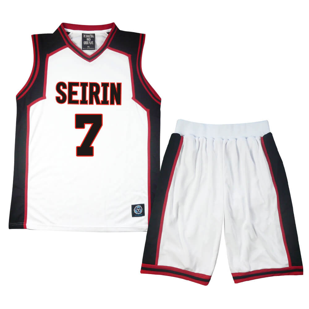 Kuroko's Basketball Jersey SEIRIN School White Vest and Shorts Number 10 11 4 5 6 7 8 9