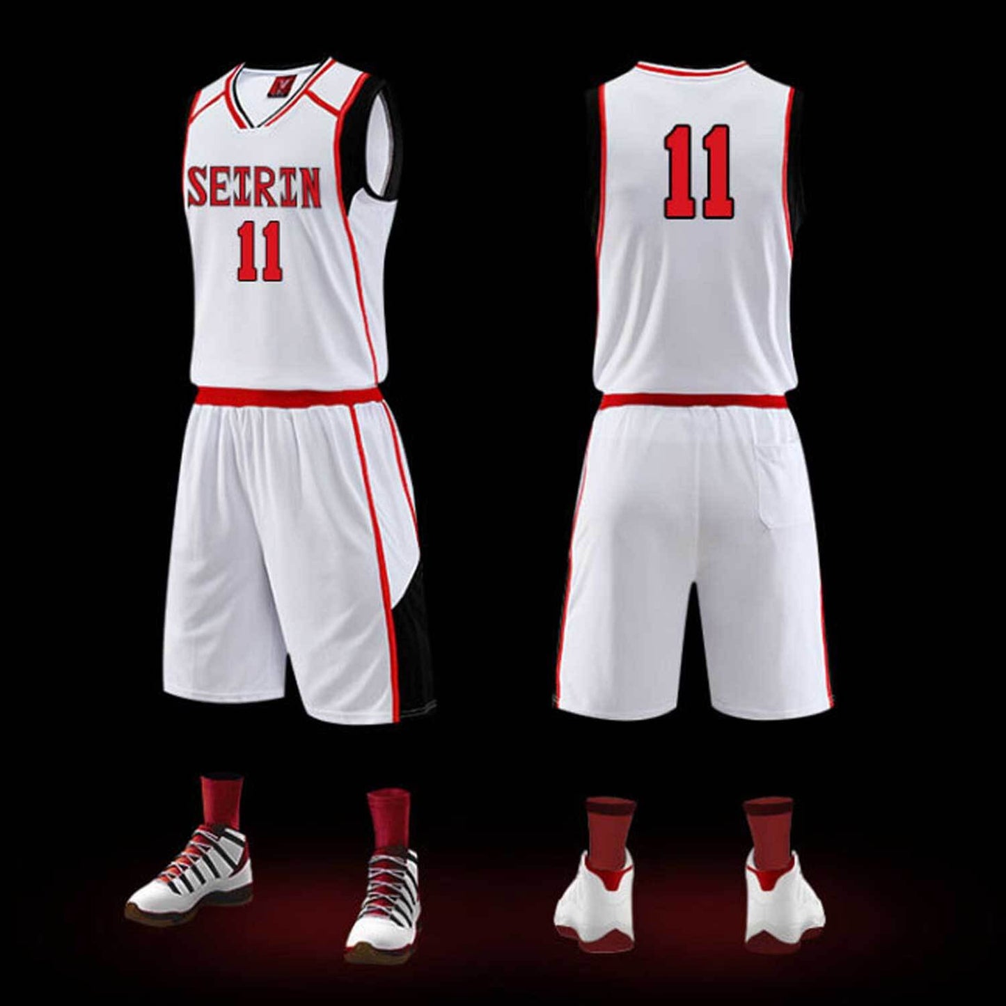 Kuroko's Basketball Jersey SEIRIN High School Basketball Uniform Cosplay Vest and Shorts