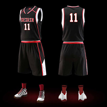 Kuroko's Basketball Jersey SEIRIN High School Basketball Uniform Cosplay Vest and Shorts