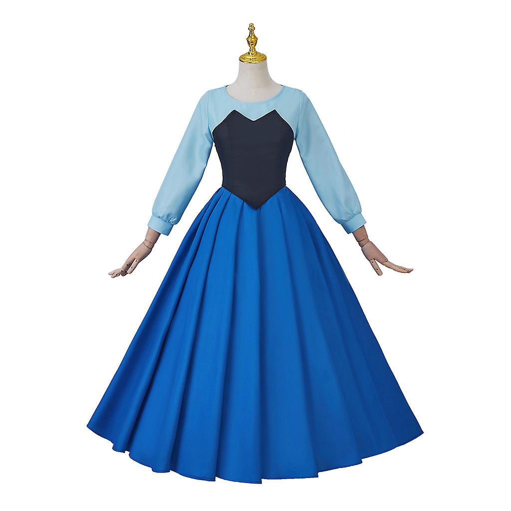 Ariel Blue Dress Princess Ariel Costume 3pcs Mother-daughter Little Mermaid Costume for Kids Adult Halloween Cosplay