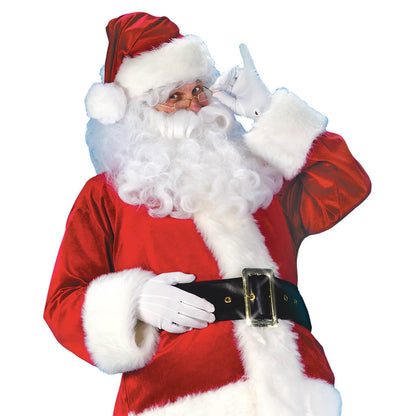 Men's Santa Claus Costume Adult Christmas Deluxe Santa Suit Set