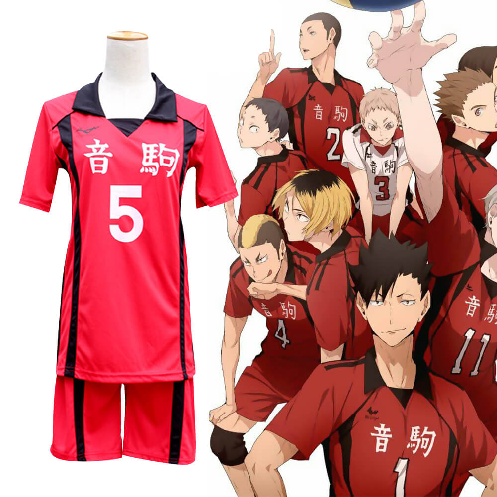 Sports Costumes Uniform Halloween Cosplay Costume Nekoma High School Kozume Kenma Shirt Shorts