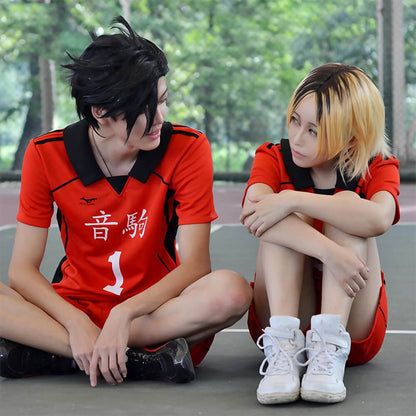 Sports Costumes Uniform Halloween Cosplay Costume Nekoma High School Kozume Kenma Shirt Shorts