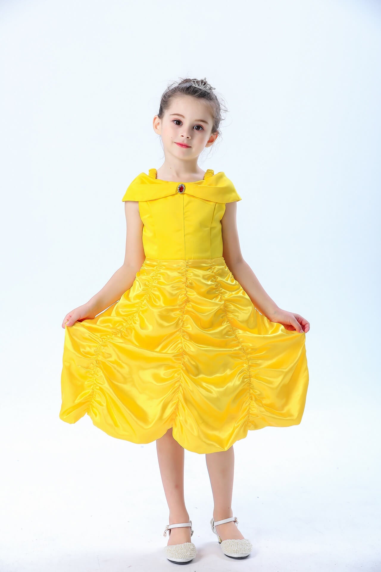 Princess Belle Dress Beauty Role Playing Costume Birthday Dress Ball Gown