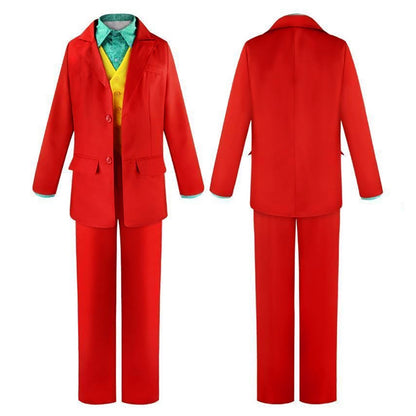 Joaquin Phoenix Joker Costume Arthur Fleck Cosplay Outfit Joker Red Uniform Full Set