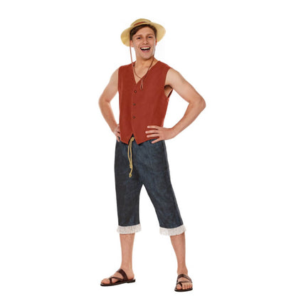 Luffy Costume Straw Hats Pirates Cosplay Outfit Monkey D. Luffy Costume